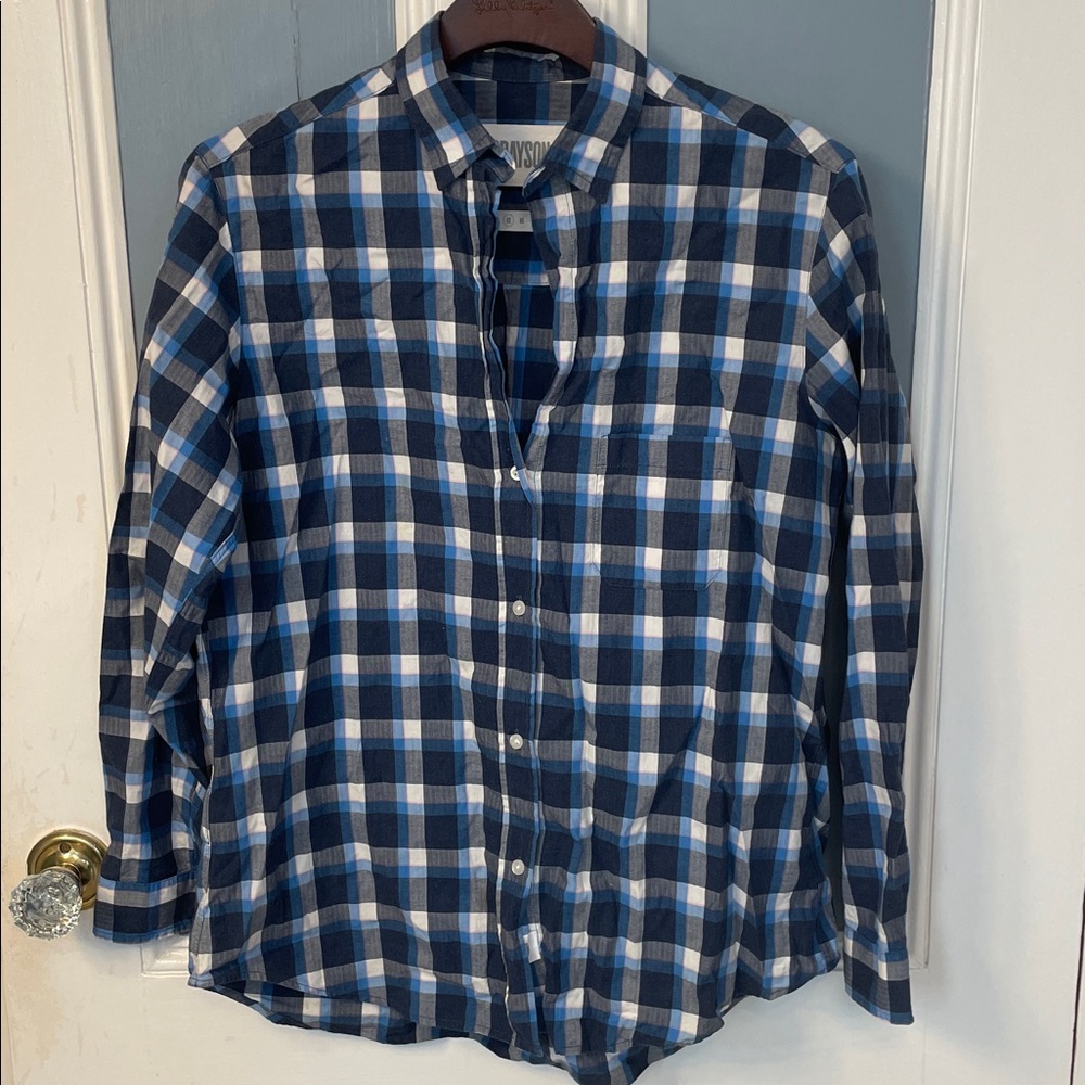 Grayson The Hero Button-Up Button Down Shirt Blue… - image 7